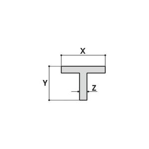 Profilo T Alluminio Estruso Grezzo Dimensioni Da 15x15x1,5 60x60x4mm Lunghezza 6000 mm Realizzata Con Lega 6060 T5 Gabinete - Product Image 3