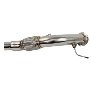 Tuyau de descente en acier inoxydable pour 2006-2010 BWM X5 E70 3.0D M57N2 3 "tuyau <span class=keywords><strong>d</strong></span>'échappement 4.3" <span class=keywords><strong>O</strong></span>.<span class=keywords><strong>D</strong></span>. Bride de <span class=keywords><strong>V</strong></span>-bande - Product Image 2