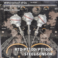 Capteur de température RTD en acier inoxydable industriel PT100 PT1000, résistance thermique, RTD industriel robuste, OEM ODM personnalisé