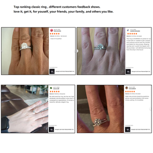 Starsgem 0.5ct 1ct ラボグロウンダイヤモンド HPHT CVD 14Kホワイトゴールド ウェディングエンゲージリング 認証済みラボグロウンダイヤモンドリング - Product Image 4