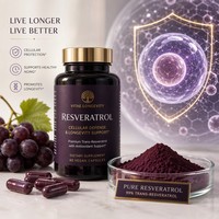 Extrait de Polygonum Cuspidatum Naturel en Poudre Qualité Alimentaire 50% 98% Trans-Resvératrol Emballé Sous Vide en Contenant en Verre