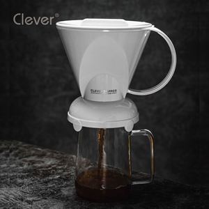 Cafetera de goteo profesional de 500 ml, de plástico blanco sólido, trapezoidal, la más popular para competiciones de barista, de origen único. - Product Image 5