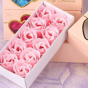 Juego de Regalo de Jabones en Forma de Rosa de Doble Corazón, Recuerdos de Boda, Regalos para el Día de la Madre, Jabones Eternos en Forma de Flores para Regalos de Boda - Product Image 5