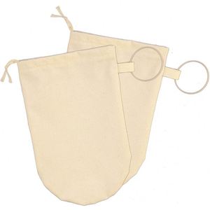 Bolsas de café de algodón orgánico de 6 "x 10", leche de nuez, jugo de apio, colador de filtro Extra fino, cordón y cierre de banda de silicona - Product Image 1