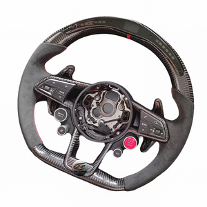 Con volante <span class=keywords><strong>Audi</strong></span> de fibra de carbono forjado estilo deportivo LED para A7 RS RS3 C7 Q5 Q7 S3 S5 8V B8 B9 S4 Q3 Q8 TT A8 - Product Image 1