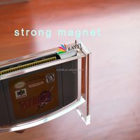 Boîtier de protection en acrylique pour cartouche de jeu vidéo Nintendo 64 N64 avec couvercle magnétique résistant aux UV