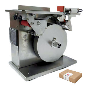 Machine d'étiquetage d'angle semi-automatique pour boîtes en carton, scellage en forme de L, inviolable, 90 degrés, haute précision, de bureau - Product Image 1