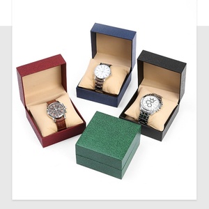 Custom Luxury Leather PU <b>Watch</b> Box Square Rectangle-Shaped Luxury Brand <b>Watch</b> <b>Case</b> Black Custom Logo Gift Packaging <b>Watch</b> - Product Image 6