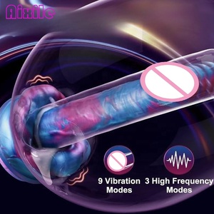 Dildo fantaisie vibrant et chauffant avec ventouse 9'' pour couples, stimulateur du point G et masseur de prostate - Product Image 2