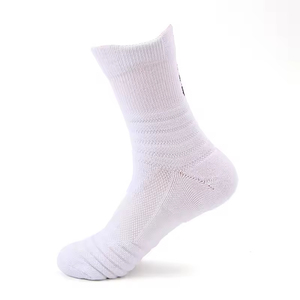 Custom Men's Winter Crew <b>Socks</b> Cotton Terry Cushion Anti-slip Basketball Sport <b>Socks</b> With Stripe - Product Image 2