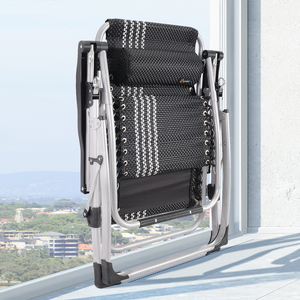 Klappbarer Sun Chaise Schwerelosigkeit Liegestuhl Bett Klapp campings tuhl mit Fuß stütze - Product Image 5