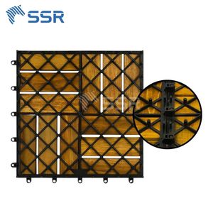 Baldosas de Madera de Acacia de 12 Listones para Terraza, Baldosas de Suelo Encajables para Exteriores, Decoración para Caminos de Balcón, Precio de Fábrica - Product Image 3