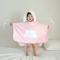 % 100% pamuk kapşonlu havlu sevimli ayı bebek bornoz yenidoğan bebek banyo havlusu bebek sörf panço kapşonlu havlu