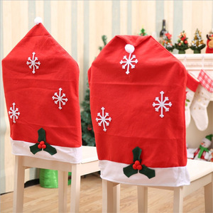 Décorations de Noël, housses de chaise flocon de neige de Noël, décorations de table de Noël, housses de chaise de Noël, fournitures de Noël - Product Image 1
