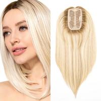 Mono Toppers de Cheveux Qualité Luxe, Ligne de Cheveux Invisible en Dentelle, Topper Complet en Dentelle, En Stock, Frange Topper En Stock M06