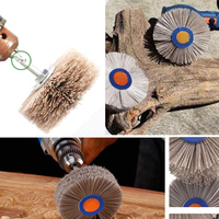Disque abrasif en nylon Pacha Tool 80 mm, brosse industrielle OEM à tête florale en fil d'acier, outil de polissage et de meulage rond