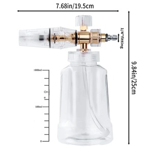 Canon à mousse adapté aux nettoyeurs haute pression Pistolet à mousse à neige Pistolet à mousse livré avec une buse réglable à couplage rapide de <span class=keywords><strong>1</strong></span>/4" - Product Image 2