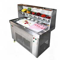 Nouvelle machine à crème glacée à 14 bacs, 3000W, avec boîte à lumière LED, garantie 1 an, pour les boutiques de desserts
