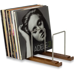 Soporte de almacenamiento de discos de vinilo LP 75, soporte de madera para álbumes, almacenamiento de discos de vinilo, estante de almacenamiento de vinilo - Product Image 1
