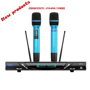 Sistema de micrófono inalámbrico dual de mano M50 PLUS KTV profesional para karaoke - Product Image 1