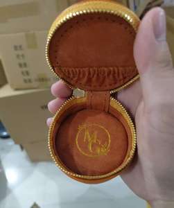 Estuche de Joyería Redondo Mini de Cuero PU con Cremallera para Collares y Pendientes, Bolsa de Viaje de Cuero sin Borlas - ¡Gran Oferta! - Product Image 5