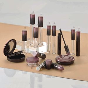 Custom ABS <b>Plastic</b> Cosmetic Packaging Makeup Lip Gloss Lipstick Mascara <b>Tubes</b> Powder Cake Cases Loose Powder Case Glitter Purple - Product Image 1
