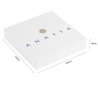 Boîte à bijoux en papier avec logo personnalisé en relief, petite boîte personnalisée pour bagues, boucles d'oreilles, colliers, emballage cadeau pour la vente au détail de bijoux