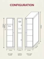 Casier intelligent et moderne pour centre d'appels avec port de chargement USB, armoire de rangement électronique sans clé pour bureaux partagés, bureaux nomades et personnel de salle de sport