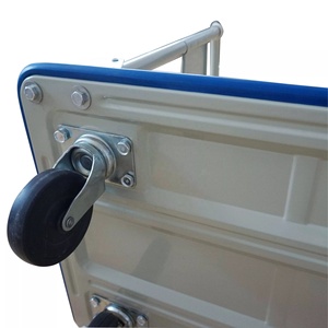 Carrito de empuje plegable de 660 libras, plataforma de mano con ruedas giratorias de 360 grados, carrito grande y plegable de alta resistencia - Product Image 3