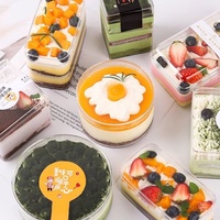 Vente de gros Tasse à mousse en plastique Boîte à dessert tiramisu Emballage de gâteau en plastique transparent Boîtes à cupcakes transparentes avec couvercle
