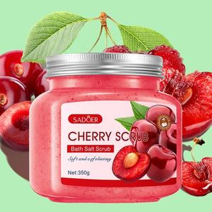 Gommage corporel naturel exfoliant au sucre et à l'extrait de cerise pour une peau lisse, hydratée, nourrissante et antioxydante - Product Image 1