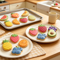 Emporte-pièces 3D gaufrés de qualité alimentaire pour fruits d'été : pastèque, myrtille, pêche, raisin, citron, fraise – Moules à biscuits pour la pâtisserie