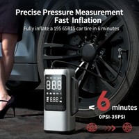Compresseur d'air portable pour voiture en ABS 12V 8000mAh avec pince pour démarreur de secours, machine tout-en-un