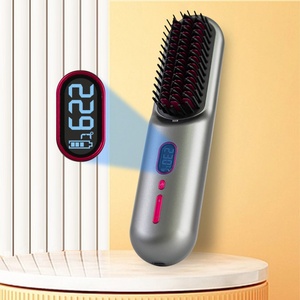 Brosse à cheveux sans fil portable populaire, peigne chauffant rechargeable par USB 2 en 1, peigne à cheveux sans fil à ions négatifs - Product Image 4