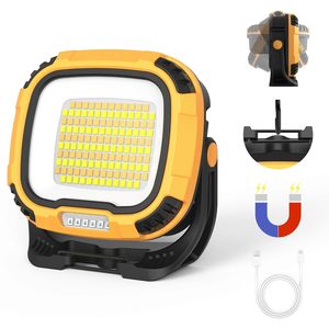 Lampe de travail magnétique rechargeable à LED avec support, 18 modes, 1200LM, super lumineuse, portable, lampe de travail USB WADE-JS081 pour R - Product Image 1