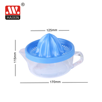 Haixin Juicer Plastik Buah Manual, Alat Rumah Tangga Tekan Tangan Kecil Lemon Bepergian Mini