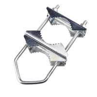 Collier de serrage en U en acier galvanisé M6 pour montage d'antenne, support de fixation triangulaire en V pour poteau/tuyau avec rondelle à denture