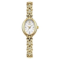 Jam Tangan Wanita Bertabur Berlian, Jam Tangan Wanita Mini Mewah Retro Fashion, Jam Tangan Gelang Wanita Elegan