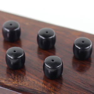 Cuentas de Ébano en Forma de Barril 10x11mm, Corte Recto, Vetas de Madera, Suministros para Fabricación de Joyería DIY - Product Image 3