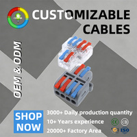 Conector de Cableado de Distribución de Energía Serie DF, Bloque de Terminales de Conexión Rápida con Tuercas de Palanca de 2 Entradas y 4/6/9 Salidas, 32A para Caja de Conexiones