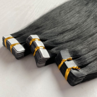 Extensions de cheveux humains vierges à 100 %, à coller, vente en gros, lisses naturelles, douces, soyeuses, durables, réutilisables, extensions de cheveux de salon