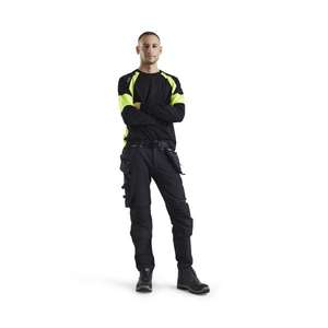 BLAKLADER-T-shirt manches longues 352010309933M Noir/Jaune-T-SHIRTS ET POLO DE TRAVAIL EAN 7330509697542 - Product Image 3