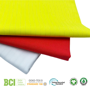 BCI GRS OCS 32/2Sx3/2S 60 <span class=keywords><strong>coton</strong></span> 40 Polyester grille tissu antistatique 235GSM 100x53 uniformes <span class=keywords><strong>de</strong></span> vêtements <span class=keywords><strong>de</strong></span> travail en tissu pour Station-service - Product Image 4