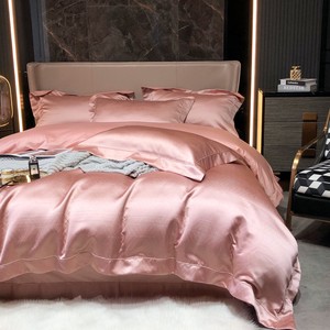 Luxueux pur coton élégant soyeux luxe Satin argent <span class=keywords><strong>Double</strong></span> drap <span class=keywords><strong>de</strong></span> lit simple <span class=keywords><strong>ensemble</strong></span> <span class=keywords><strong>de</strong></span> literie - Product Image 6