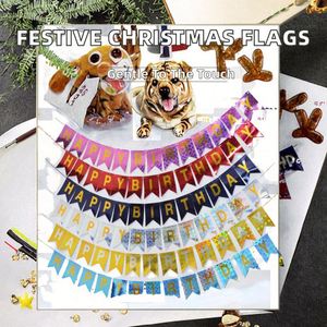 Customized Durable Eco-Friendly Festive <b>String</b> Flags Banners Square Shape Letterpress Printed Polyester Holiday Decorations for - Product Image 2