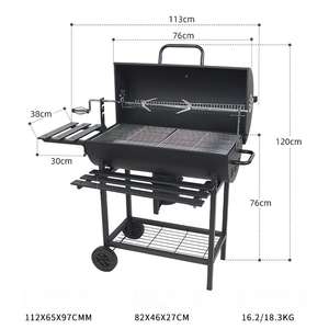 Barbecue au charbon de bois pliable en acier inoxydable - Grand barbecue portable de <span class=keywords><strong>camping</strong></span> de style américain pour la maison - Product Image 2