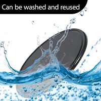Verstellbare Klebende Gel-Pads für Auto-Armaturenbrett, Rutschfeste Gel-Matte, Multifunktionaler Handyhalter, Transparent/Schwarz, Universal, 4 Stück
