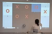 Interactive Infrared Projection XOX Système de jeu Réponse rapide Digital Tic-Tac-Toe Soccer Wall School Shopping Mall