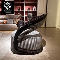 Fauteuil de loisir en bois massif français, noir, fauteuil inclinable avec finition brillante pour la maison, le salon ou le balcon, meuble facile à utiliser