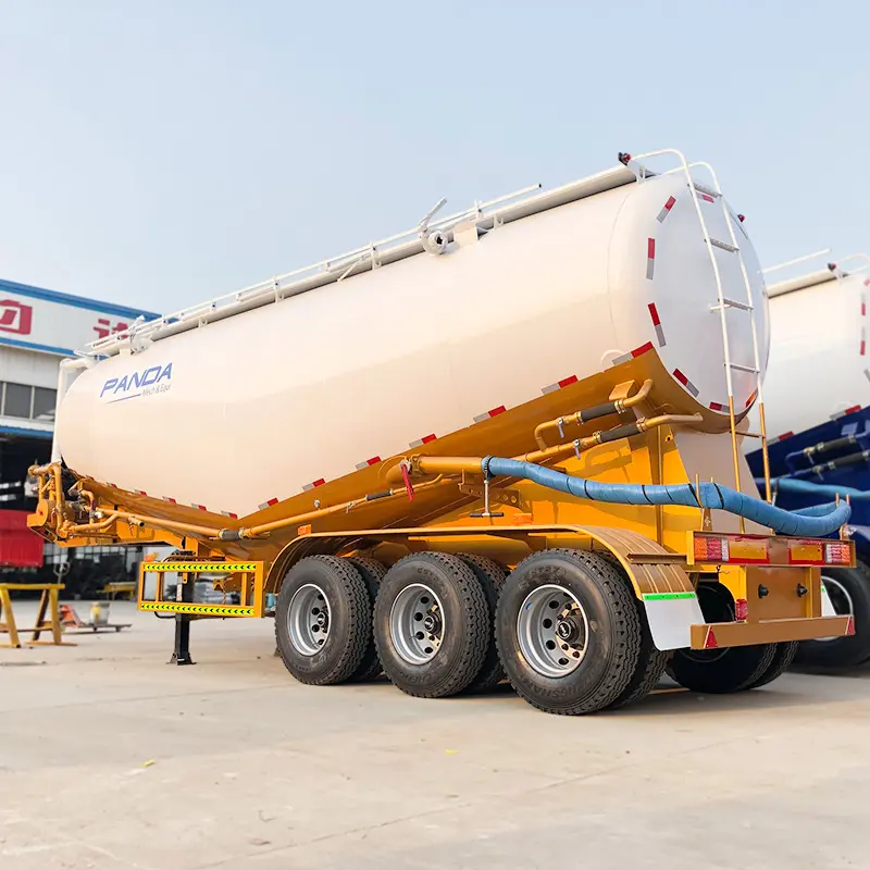 Xe tải Trailer thiết kế 3 trục 45 giai điệu Công suất xi măng bulker Tri trục số lượng lớn xi măng bột tàu chở xe tải Trailer để bán